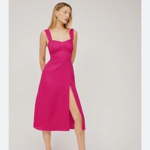 NWT Reformation Seaside Linen Corvette midi dress size 12